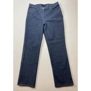 Ann Taylor Women's Jeans Pants Size 6 Stretch Striped 30X29.5 Mid-Rise Straight